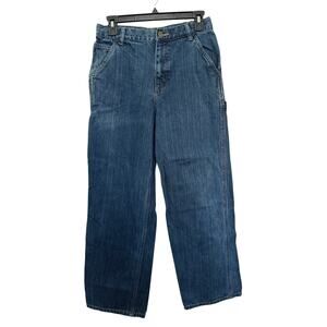 Carhartt Jeans Girl's 14 Blue Medium Wash High Rise Straight Leg Jeans